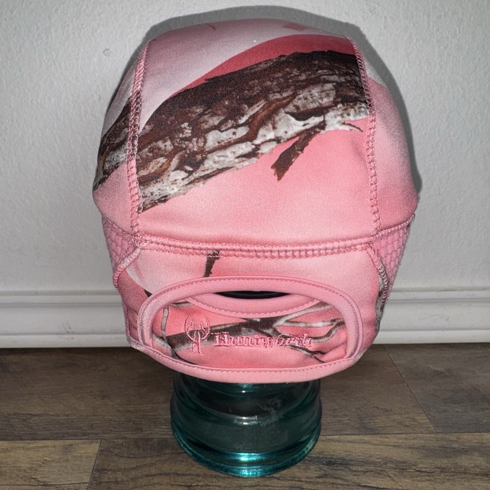 HUNTWORTH Beanie Hat Womens OakTree EVO Knit Cap PINK CAMO Skull Ponytail Hole
